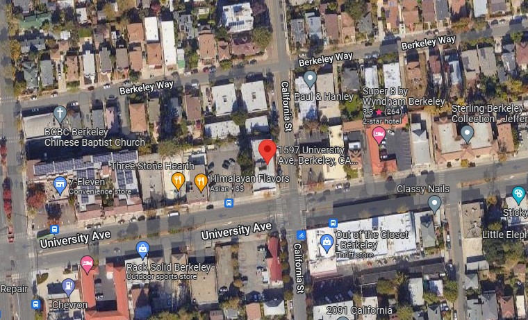 1597 University Ave,Berkeley,CA,94703,US Berkeley,CA
